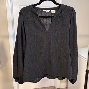 Levi's Black Textured Women's Blouse